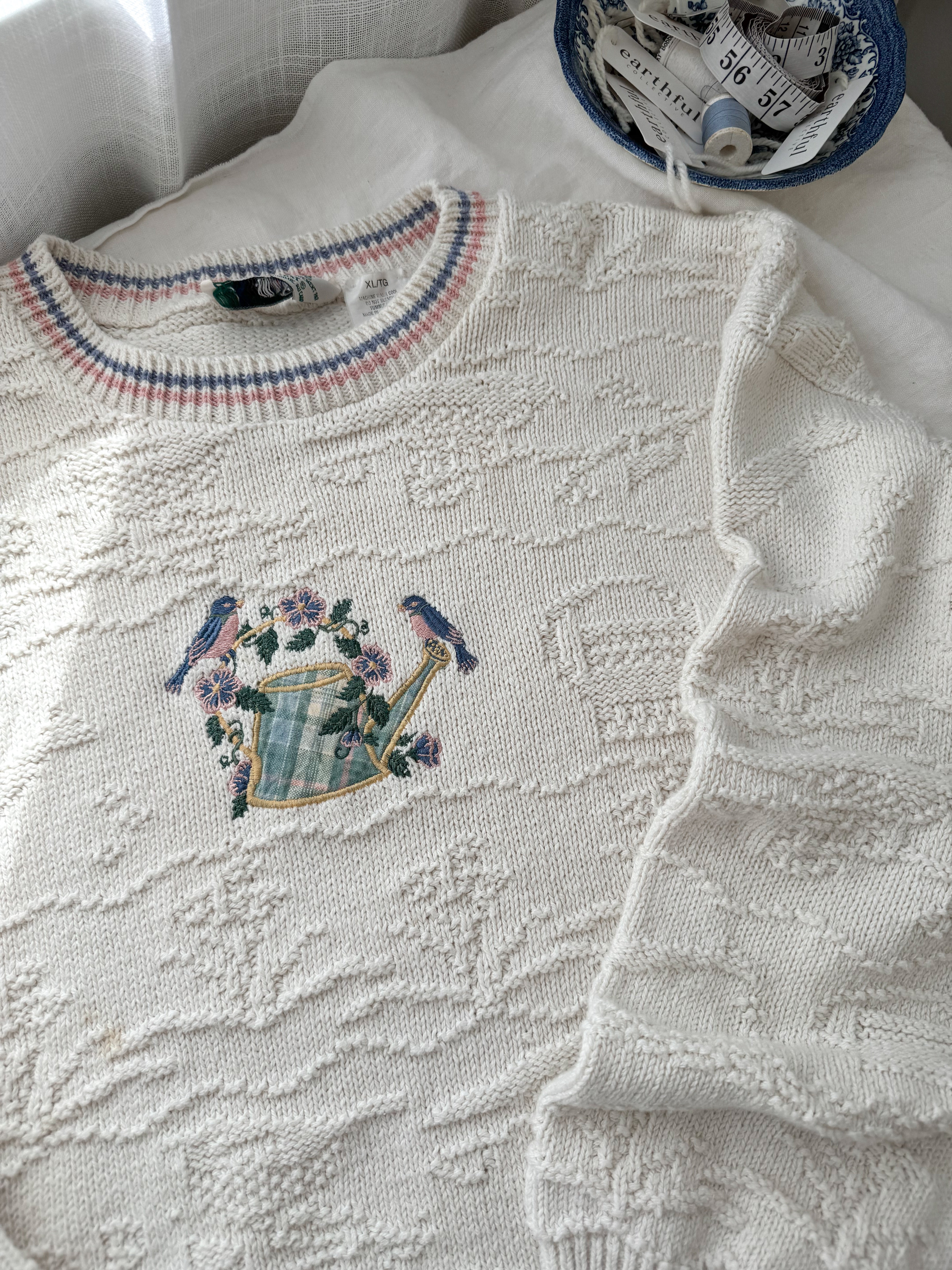 The Watering Can Textured Sweater (XL)