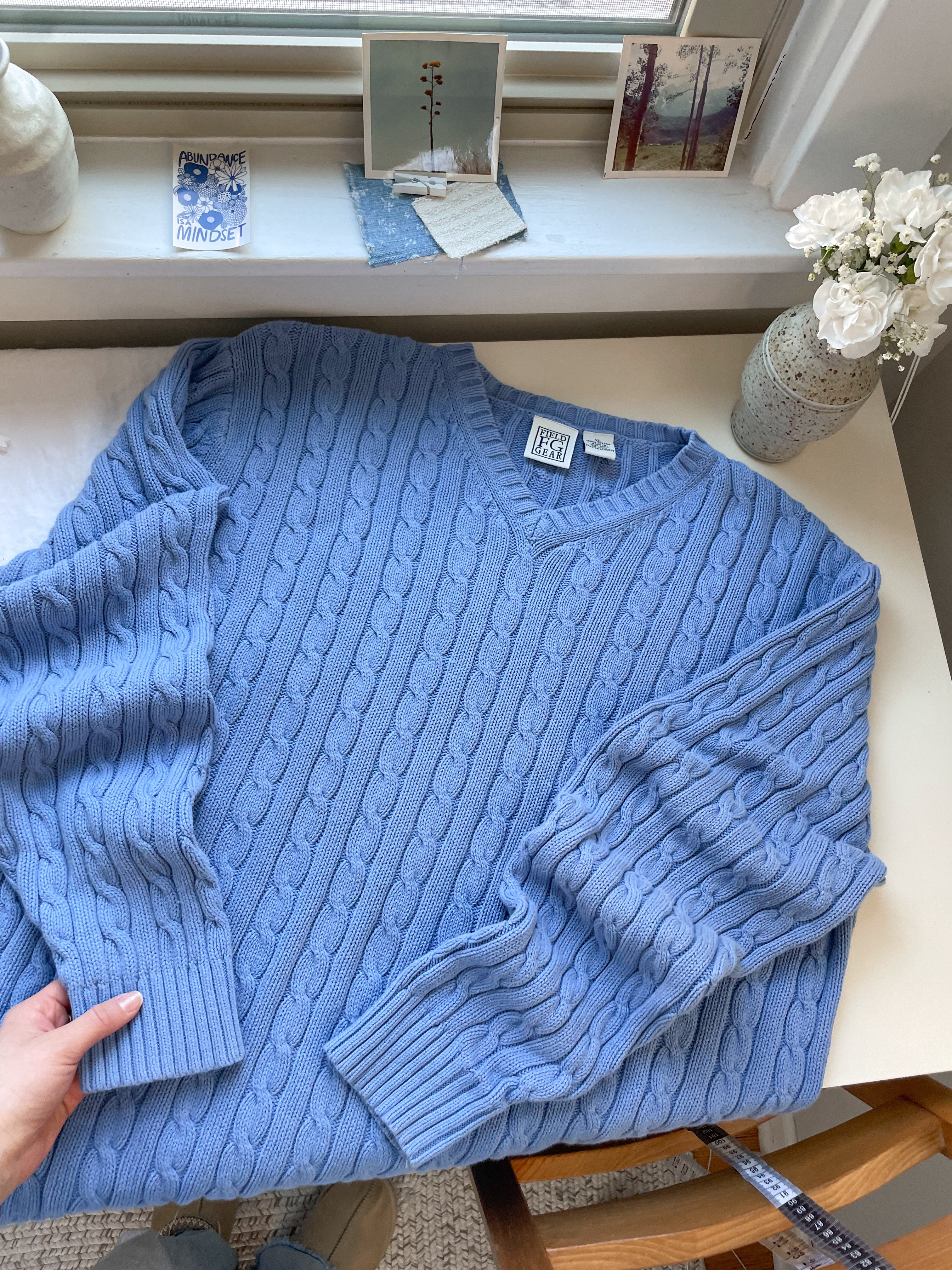 The Cornflower Blue Cable Knit (XL)