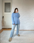 The Baby Blue Squiggle Cable Knit (L)