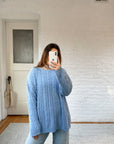 The Baby Blue Squiggle Cable Knit (L)