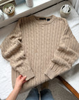 The Tan Twist Sweater (L)