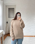 The Tan Twist Sweater (L)