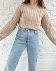 The Tan Twist Sweater (L)