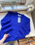 The Royal Blue Textured Sweater (M)