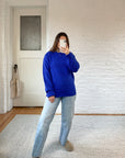 The Royal Blue Textured Sweater (M)