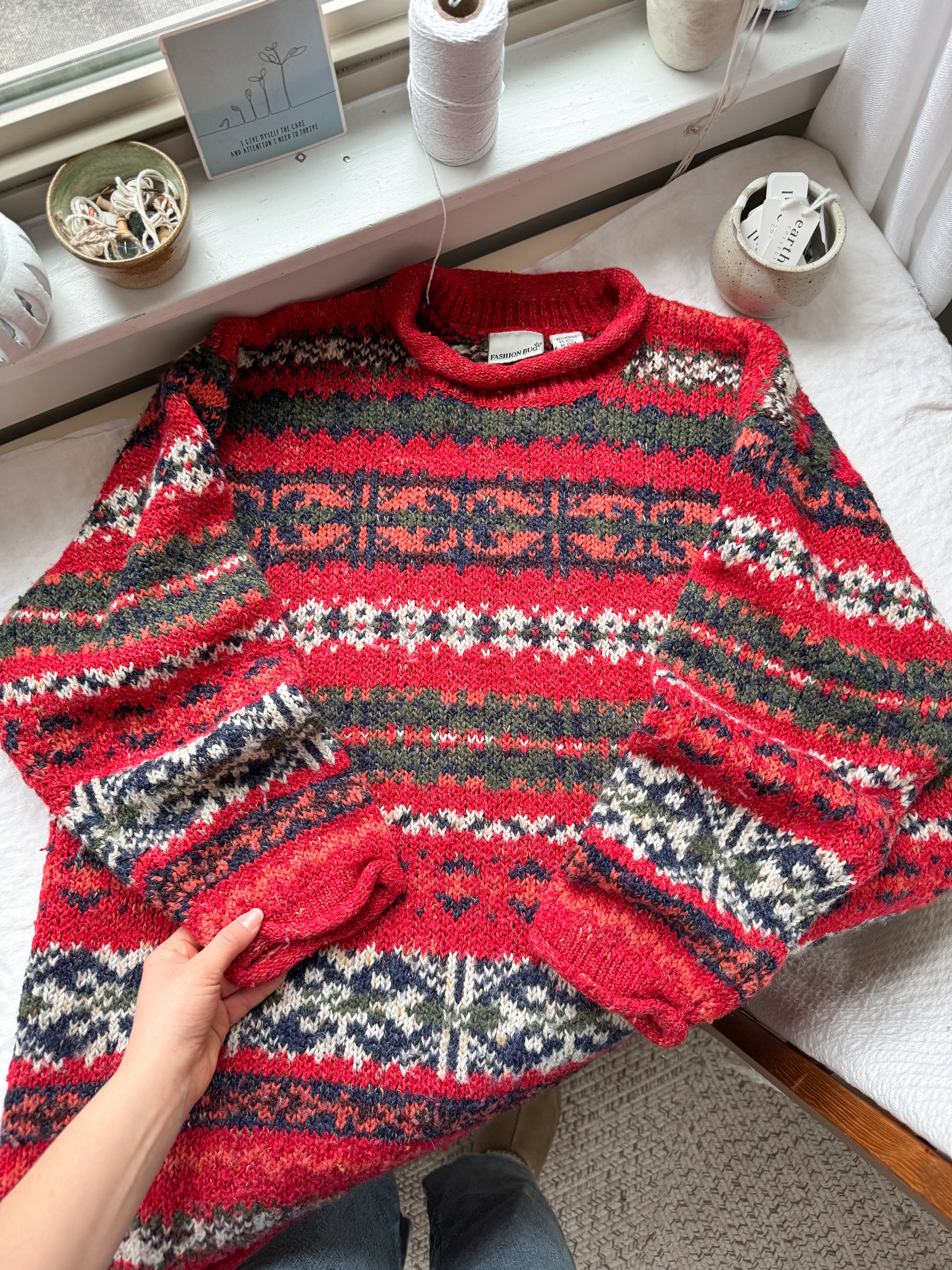 The Red Festive Fair Isle Sweater (XXL)