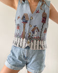 The Birdhouse Tapestry Vest (M)