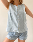 The Azure Button Vest (XL)