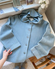 The Cloudy Blue Hooded Shacket (L)