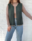 The Forest Green Knit Vest (M)