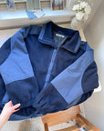 The Two Toned Navy Zip Up (L)