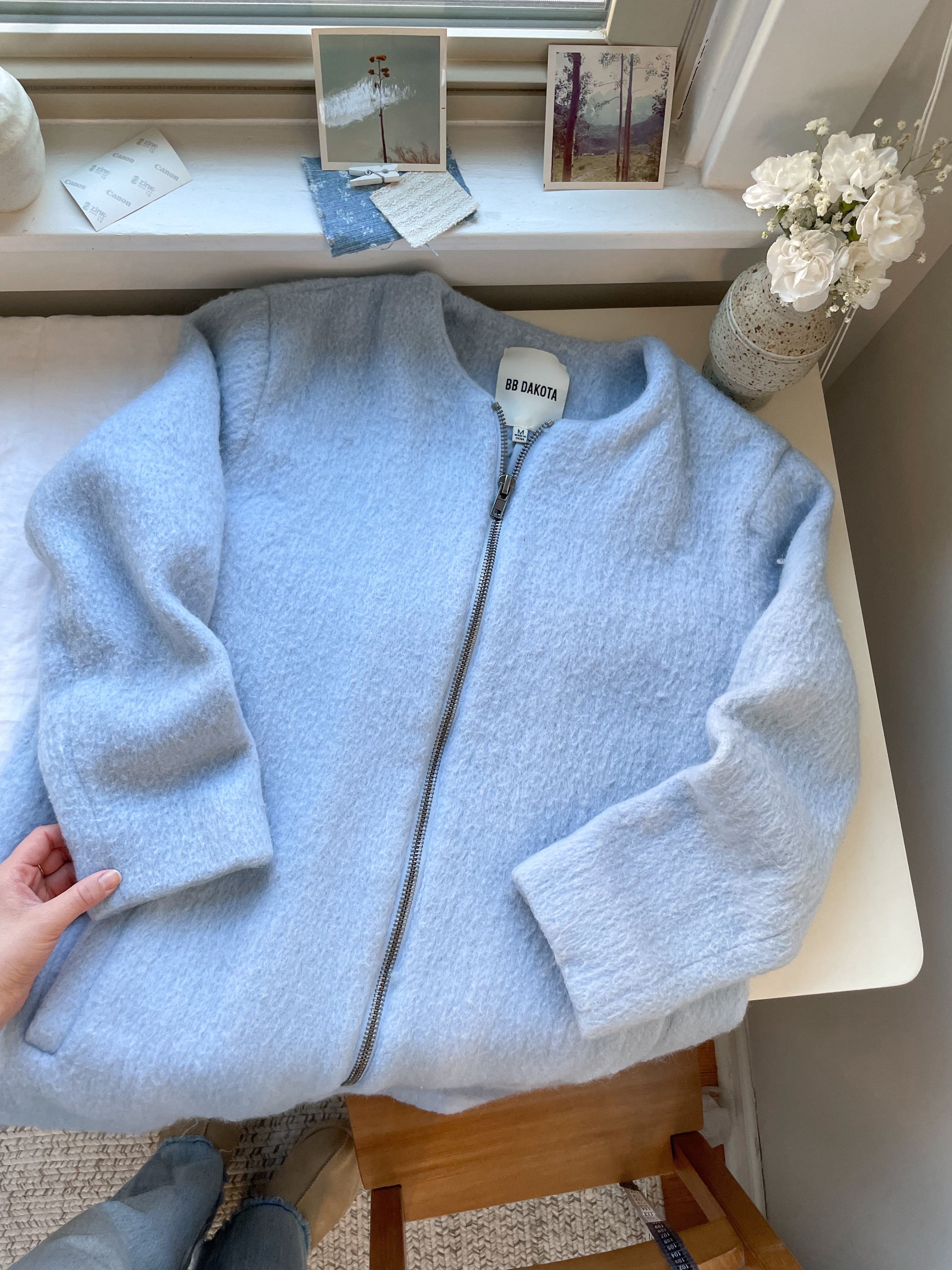 The Fuzzy Blue Zip Up Chore Coat (M)