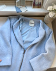 The Fuzzy Blue Zip Up Chore Coat (M)