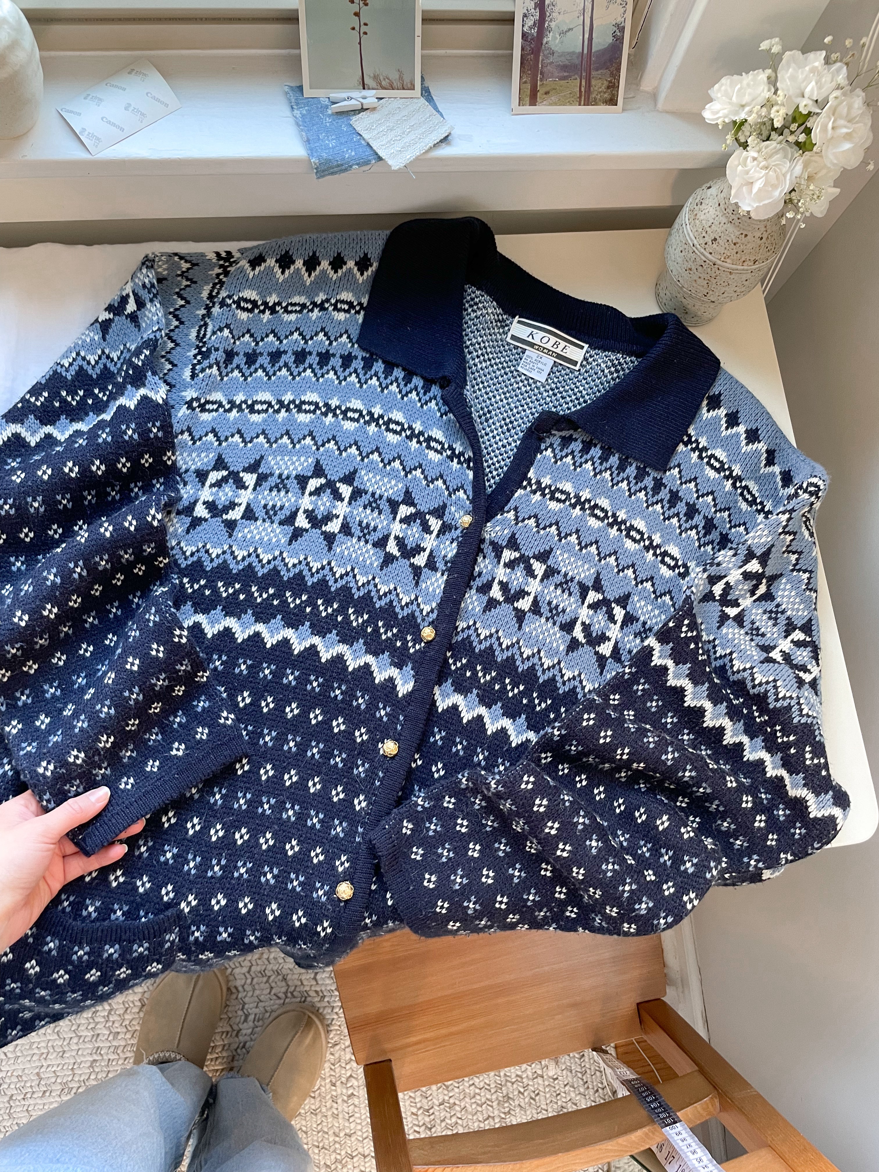 The Collared Cabin Fair Isle Cardigan (2x)