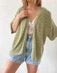 The Leafy Green Crochet Cardi (XL)