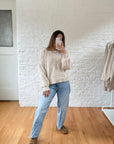 The Cream Checkered Sweater (S)