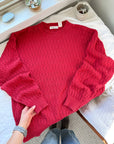 The Textured Cherry Sweater (L)