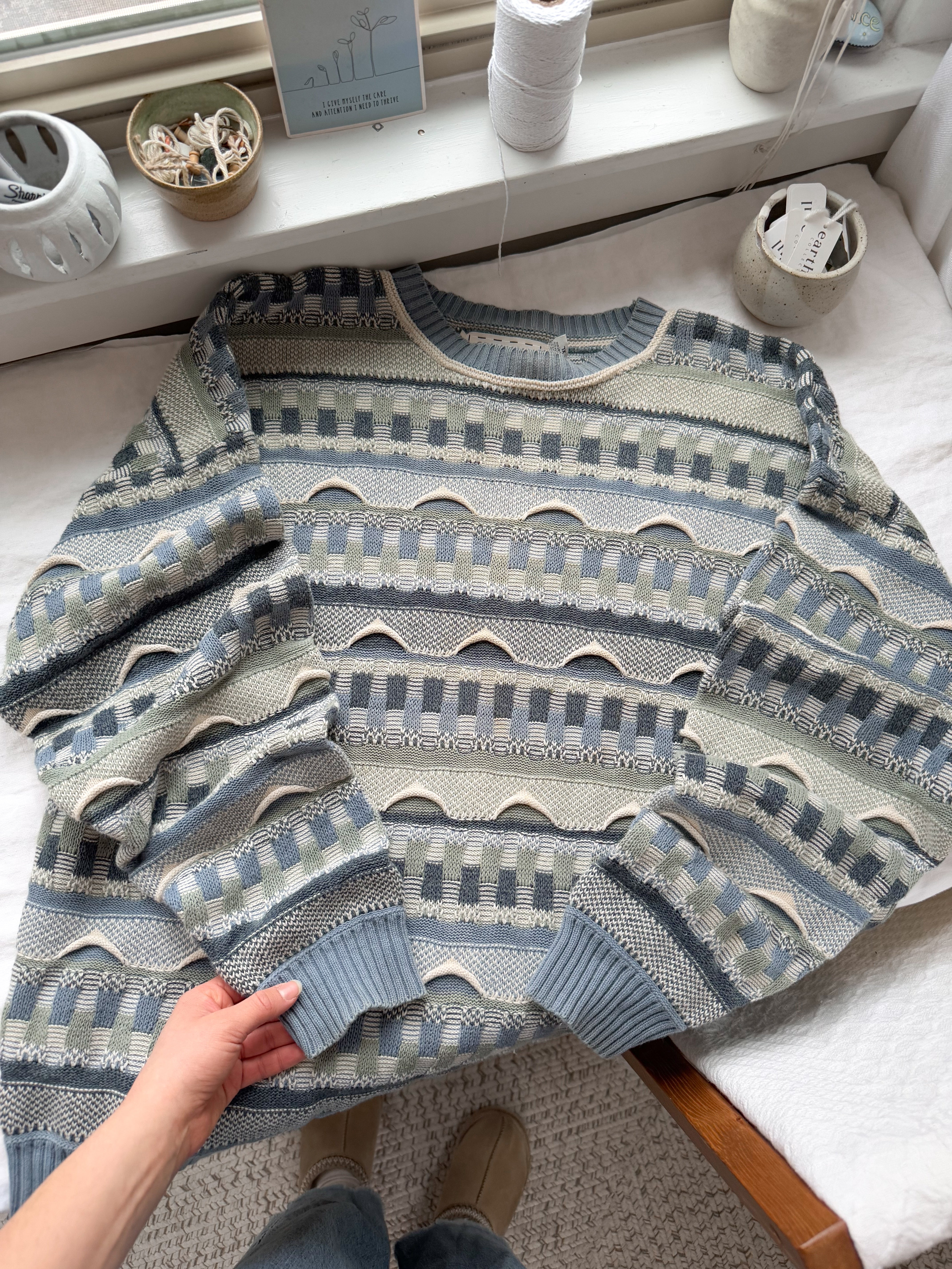 The Pastel Coogi Style Sweater (XL)