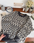 The Bonfire Pattern Wool Sweater (L)