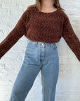 The Chenille Leaf Pile Sweater (L)