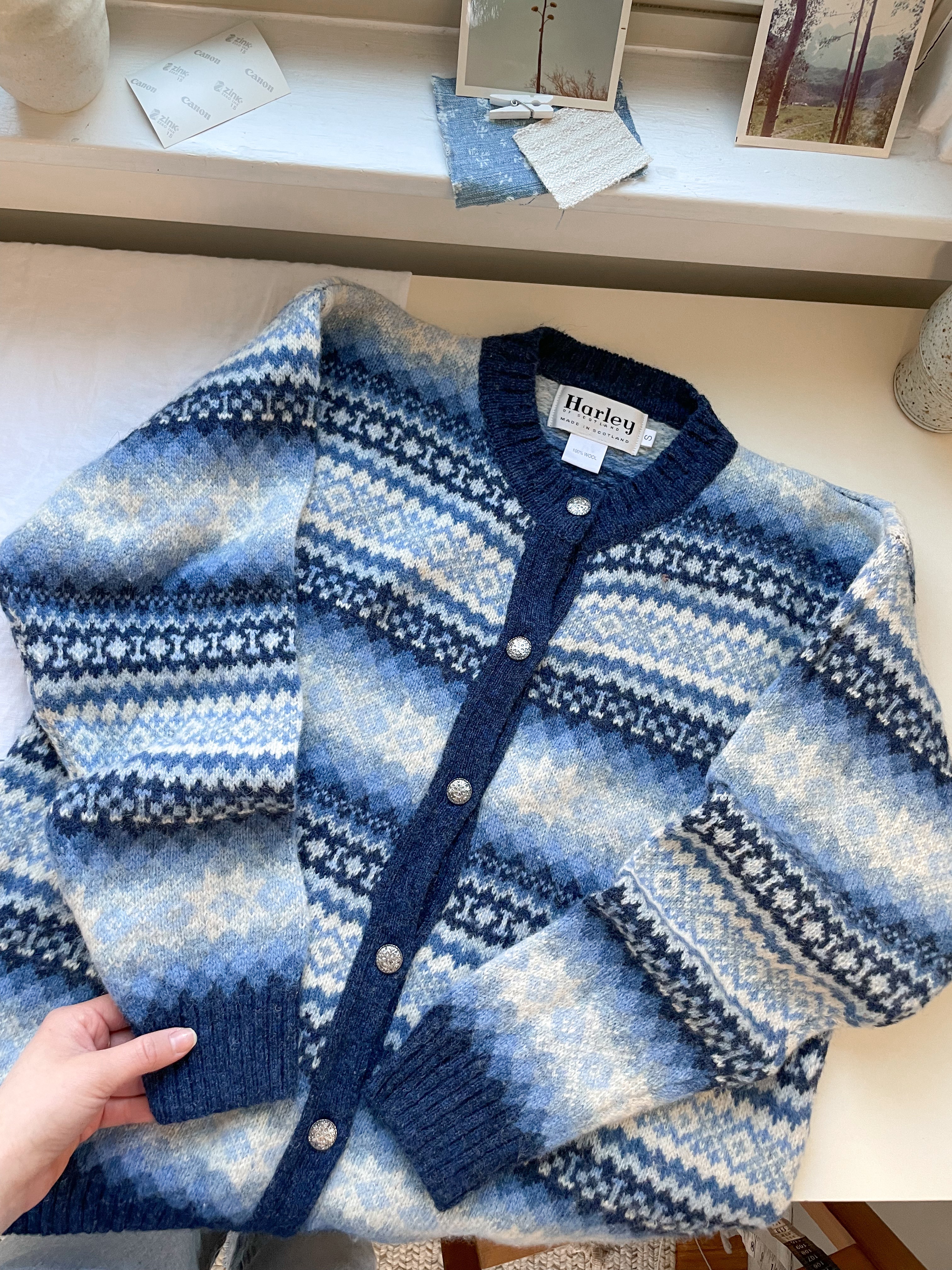 The Fair Isle Icy Cardigan (S)