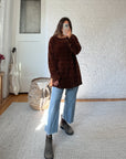 The Chenille Leaf Pile Sweater (L)