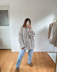 The Cozy Oat Henley Sweater (LT)