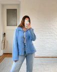 The Sky Blue Waffle Cardigan (M)