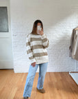 The Neutral Striped Knit (L)