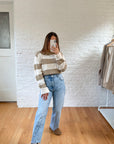 The Neutral Striped Knit (L)