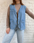 The Denim Utility Vest (M)