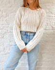 The Ivory Collared Cable Knit (M)