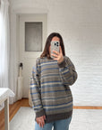 The Neutral & Blue Striped Sweater (M)