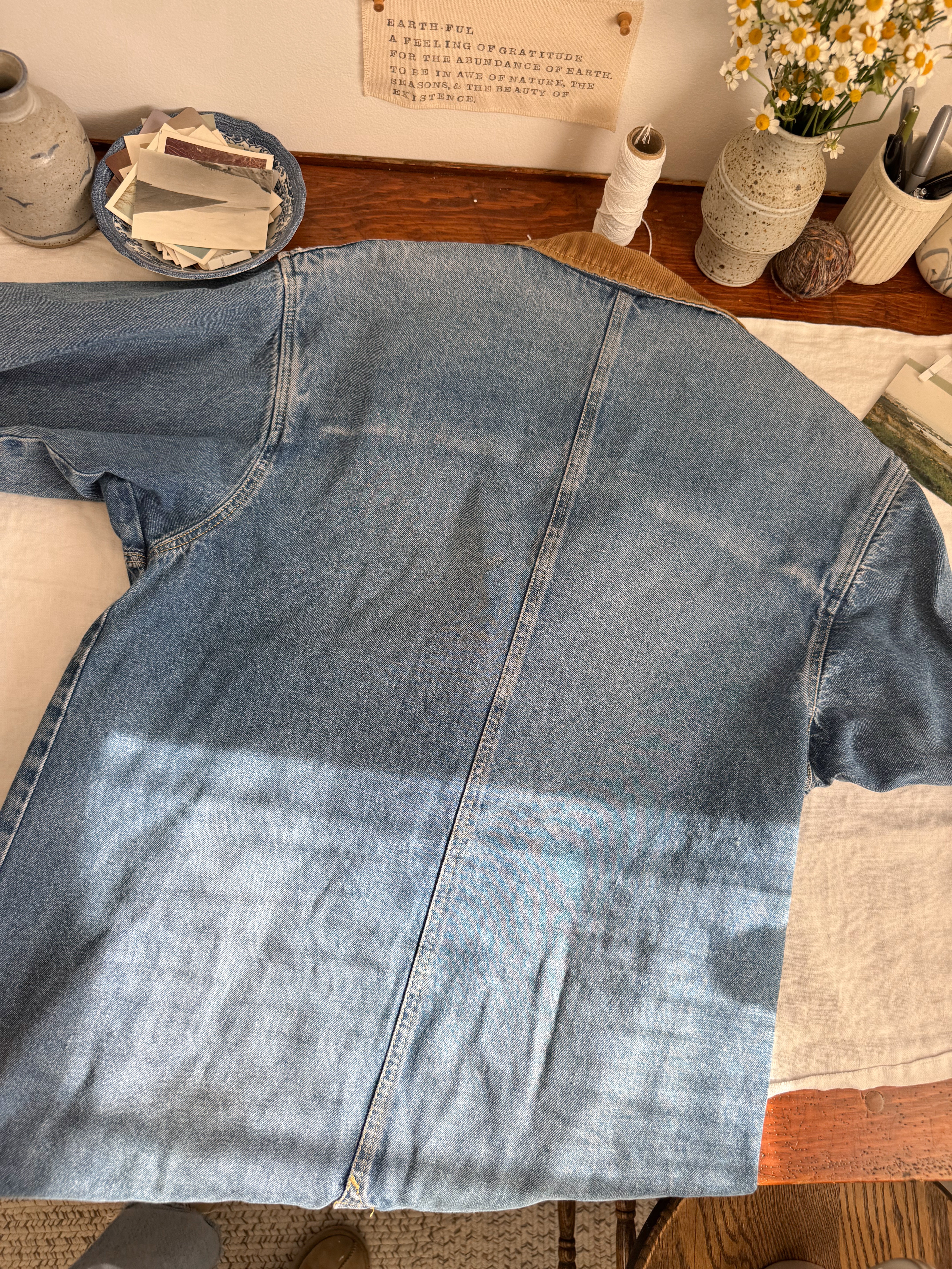 The Denim Barn Trench Coat (M)