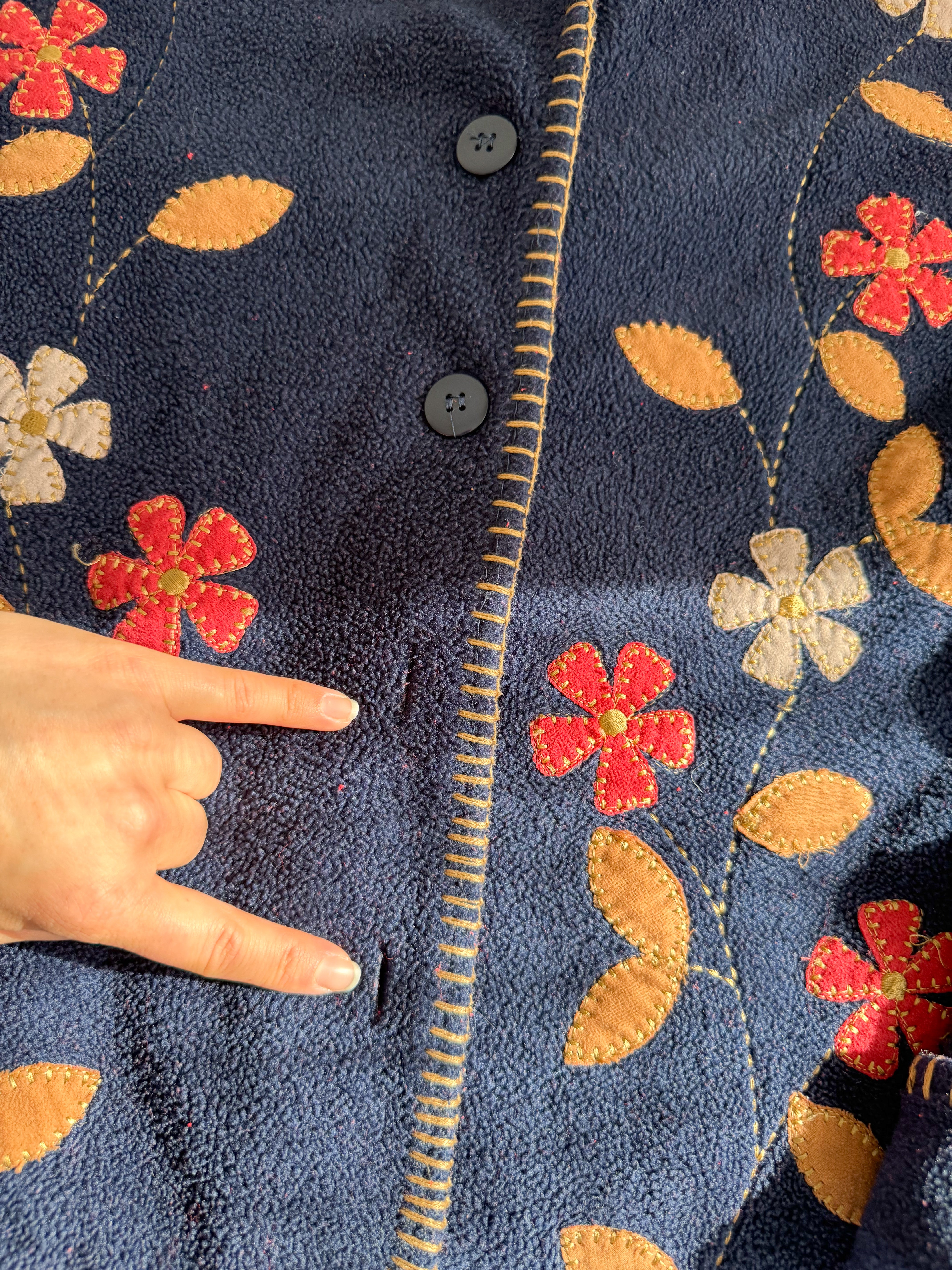 The Navy Flower Pot Sweater (L)