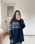 The Navy Snowflake Sweater (XL)