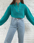 The Teal Henley Sweater (L)