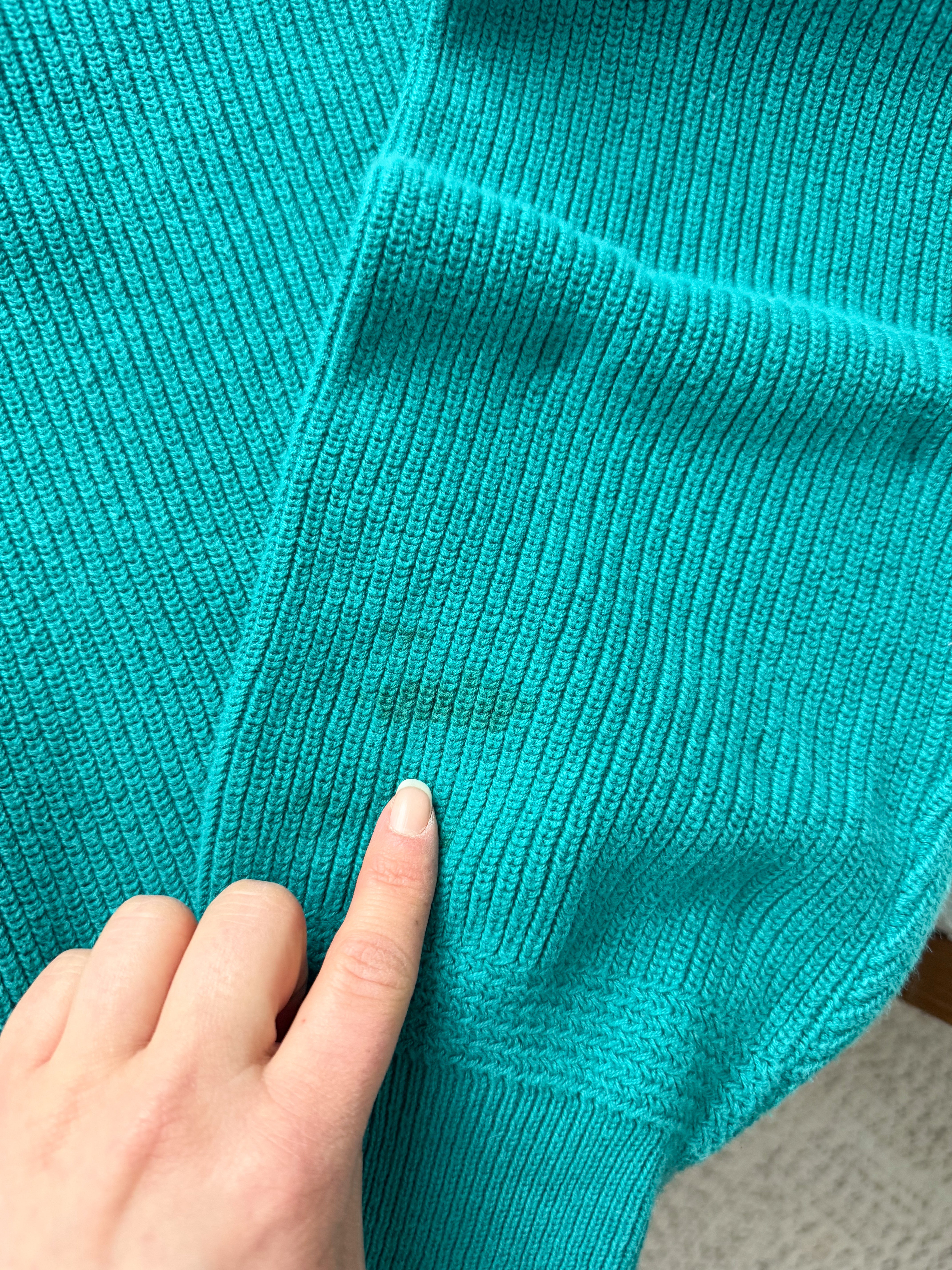 The Teal Henley Sweater (L)