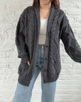 The Charcoal Irish Cardigan (XL)