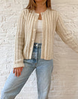 The Knit Ribbed Cardi (M)