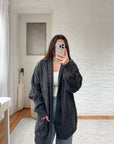 The Charcoal Irish Cardigan (XL)