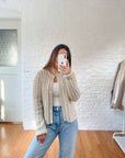 The Knit Ribbed Cardi (M)