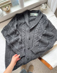 The Charcoal Irish Cardigan (XL)