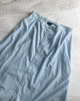 The Baby Blue Chambray Button Skirt (36")