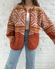 The Nordic Pumpkin Pie Cardigan (L)