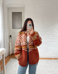 The Nordic Pumpkin Pie Cardigan (L)