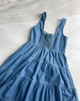 The Chambray Denim Tiered Dress (S)