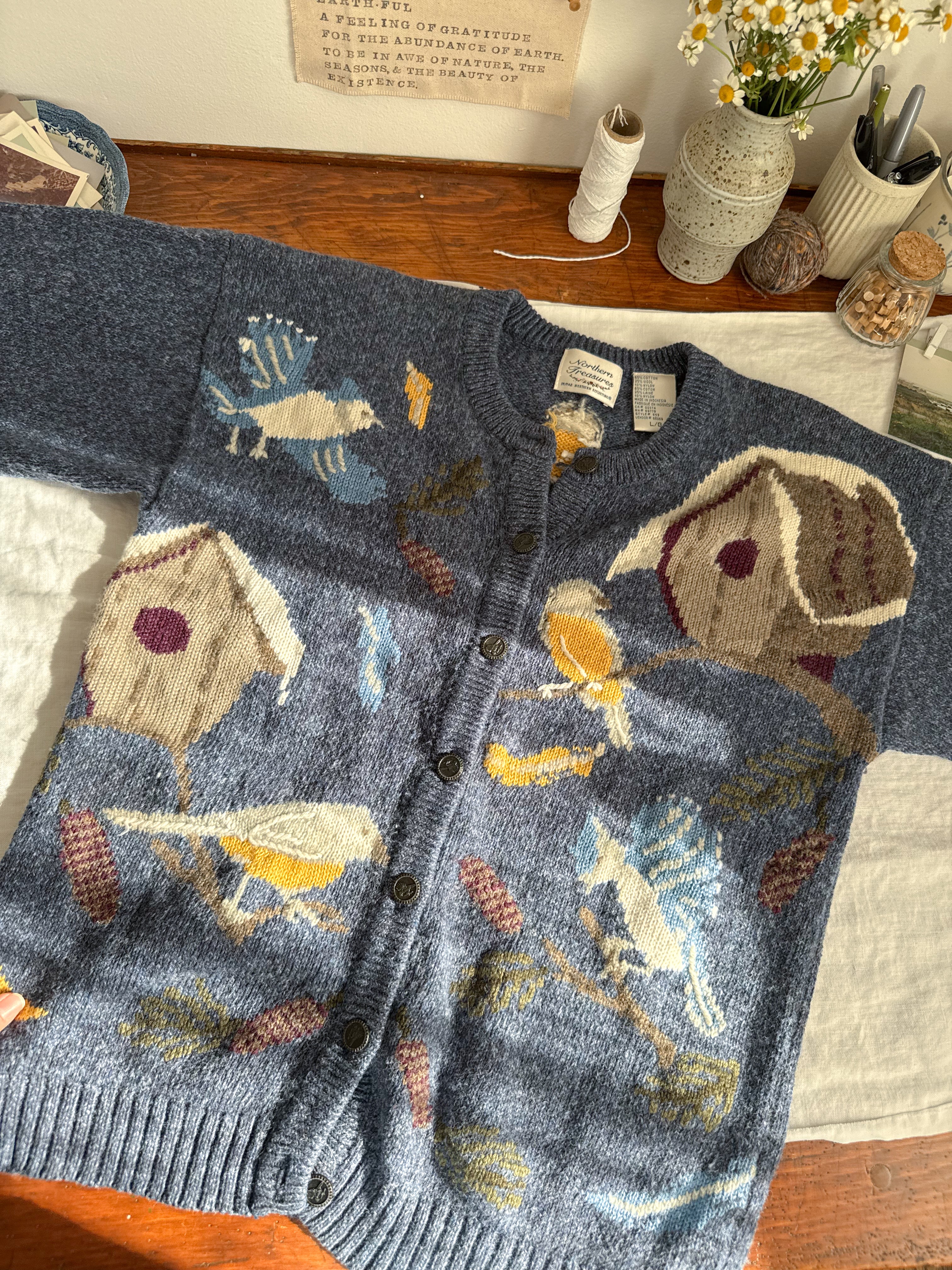 The Birdhouse Cardigan (L)