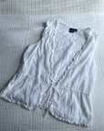 The White Flowy Tie Top (XL)