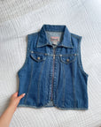 The Denim Zipper Vest (M)